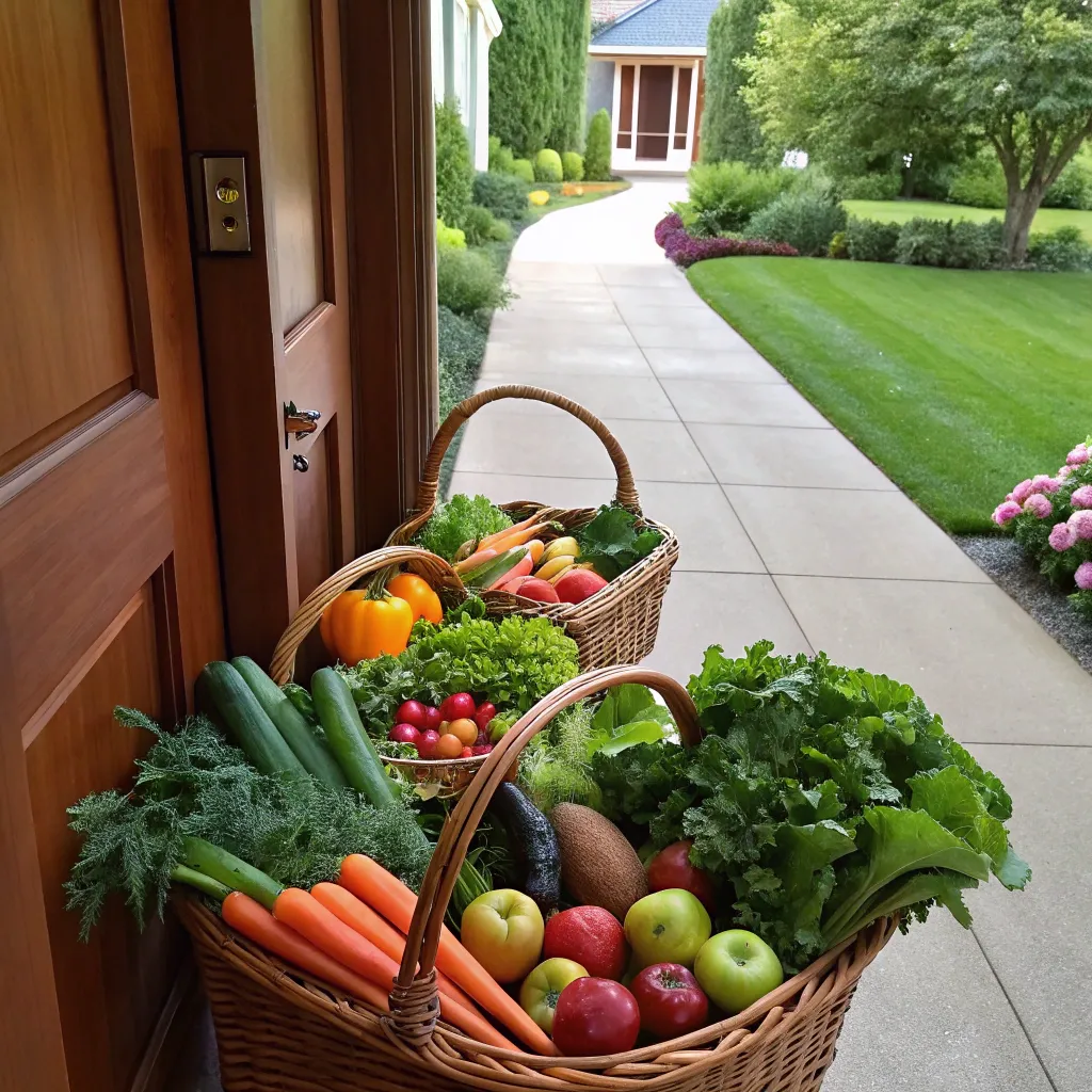 Organic produce baskets delivery