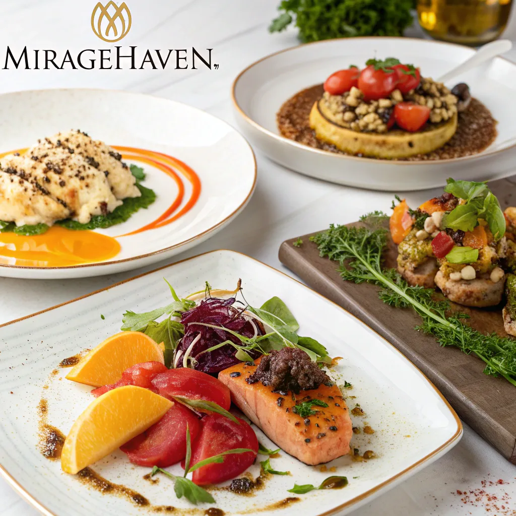 A variety of delicious dishes from MirageHaven